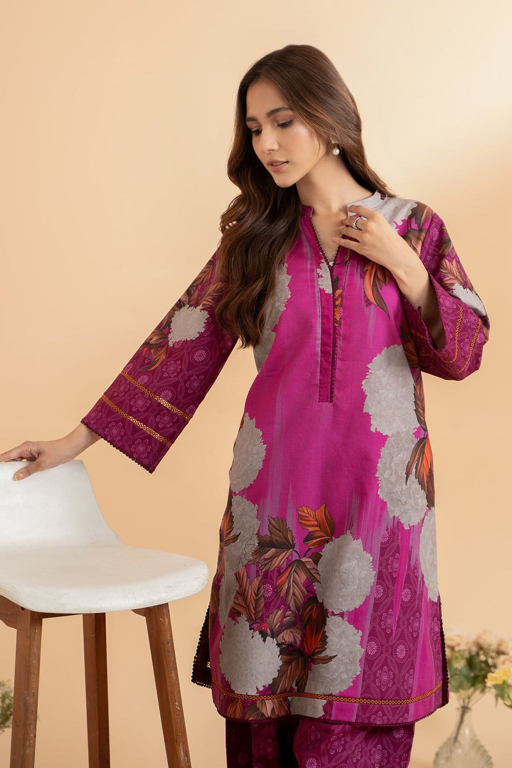 2-PC Printed Lawn Shirt with Trouser CPM-4-9S