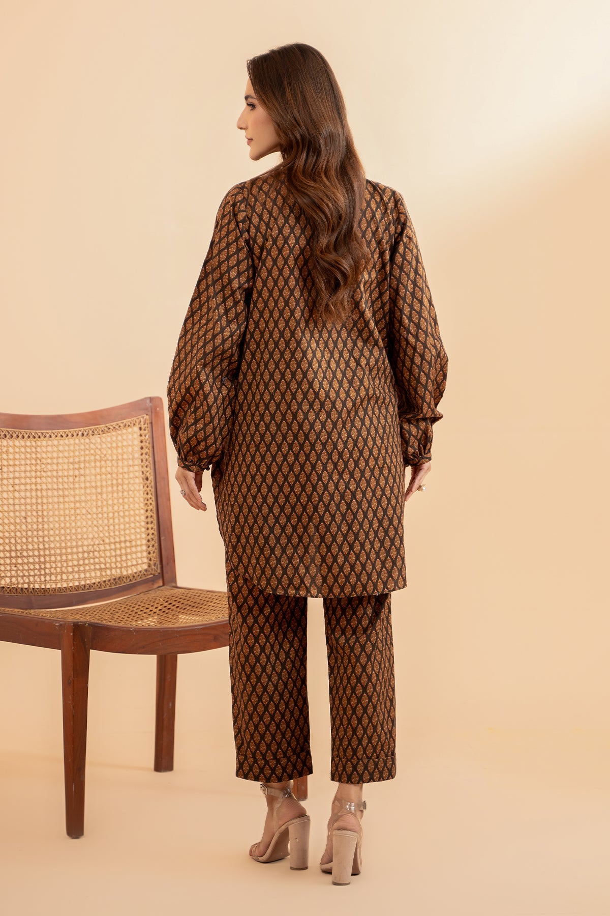 2-PC Printed Cotton Shirt with Trouser CPM-4-1S