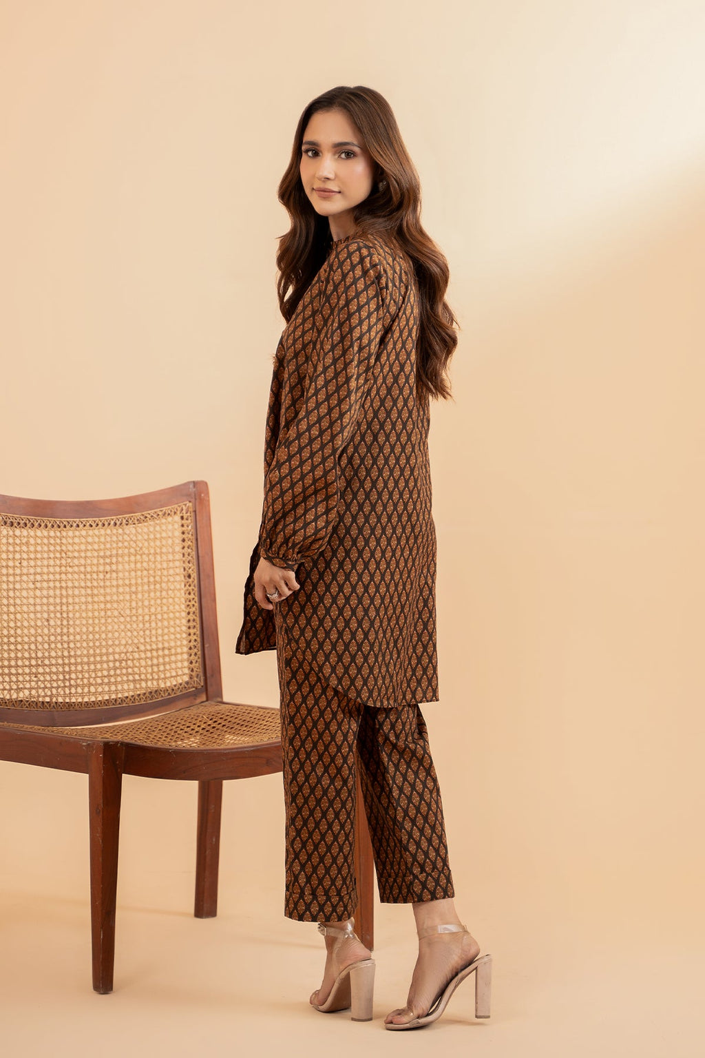 2-PC Printed Cotton Shirt with Trouser CPM-4-1S