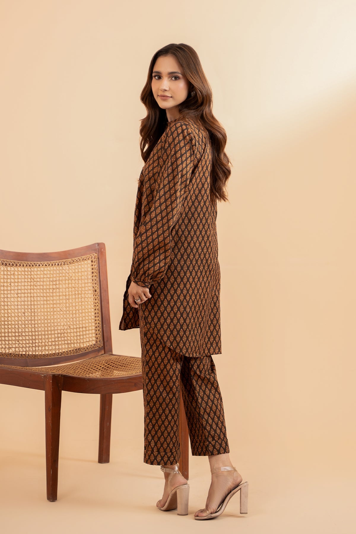 2-PC Printed Cotton Shirt with Trouser CPM-4-1S