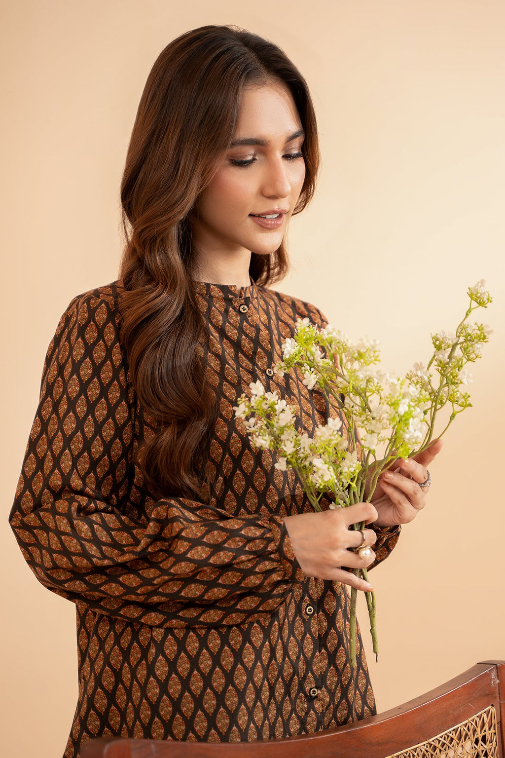 2-PC Printed Cotton Shirt with Trouser CPM-4-1S