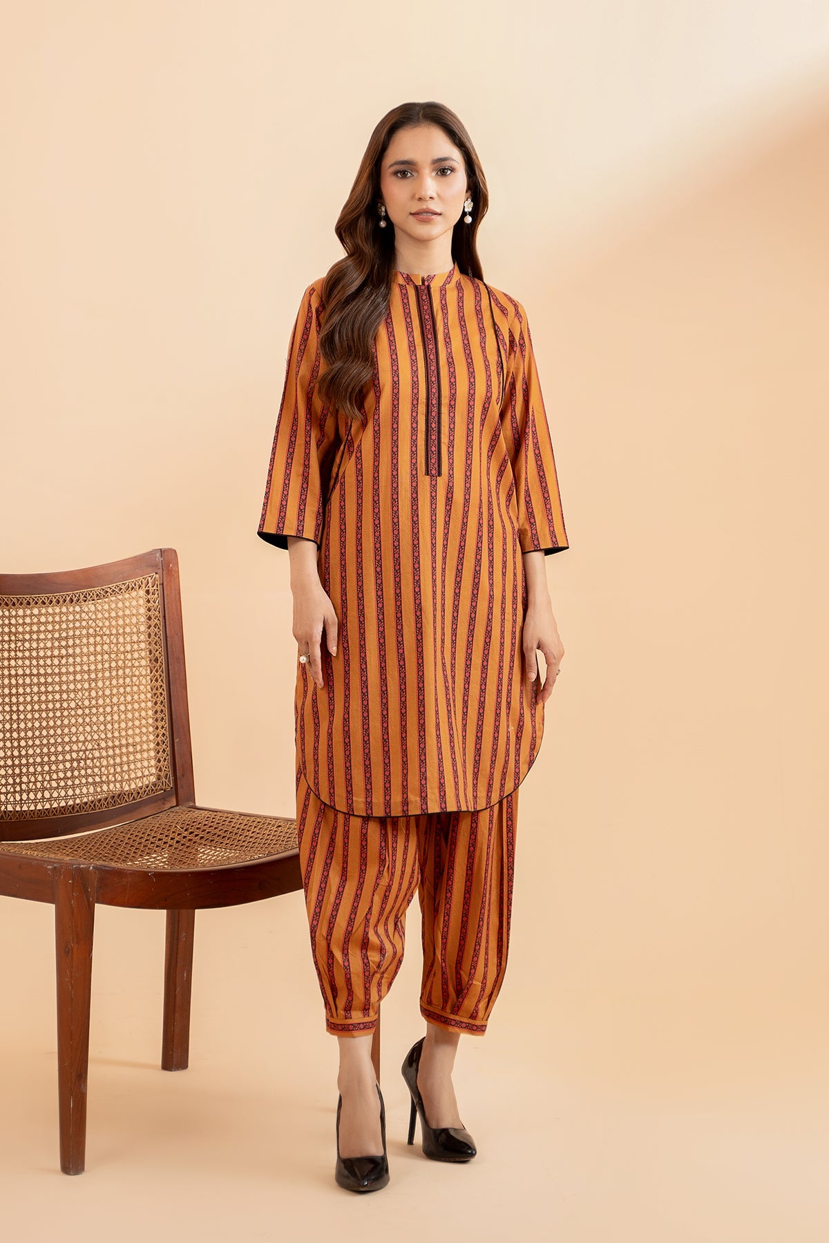 2-PC Printed Cotton Shirt with Trouser CPM-4-2S