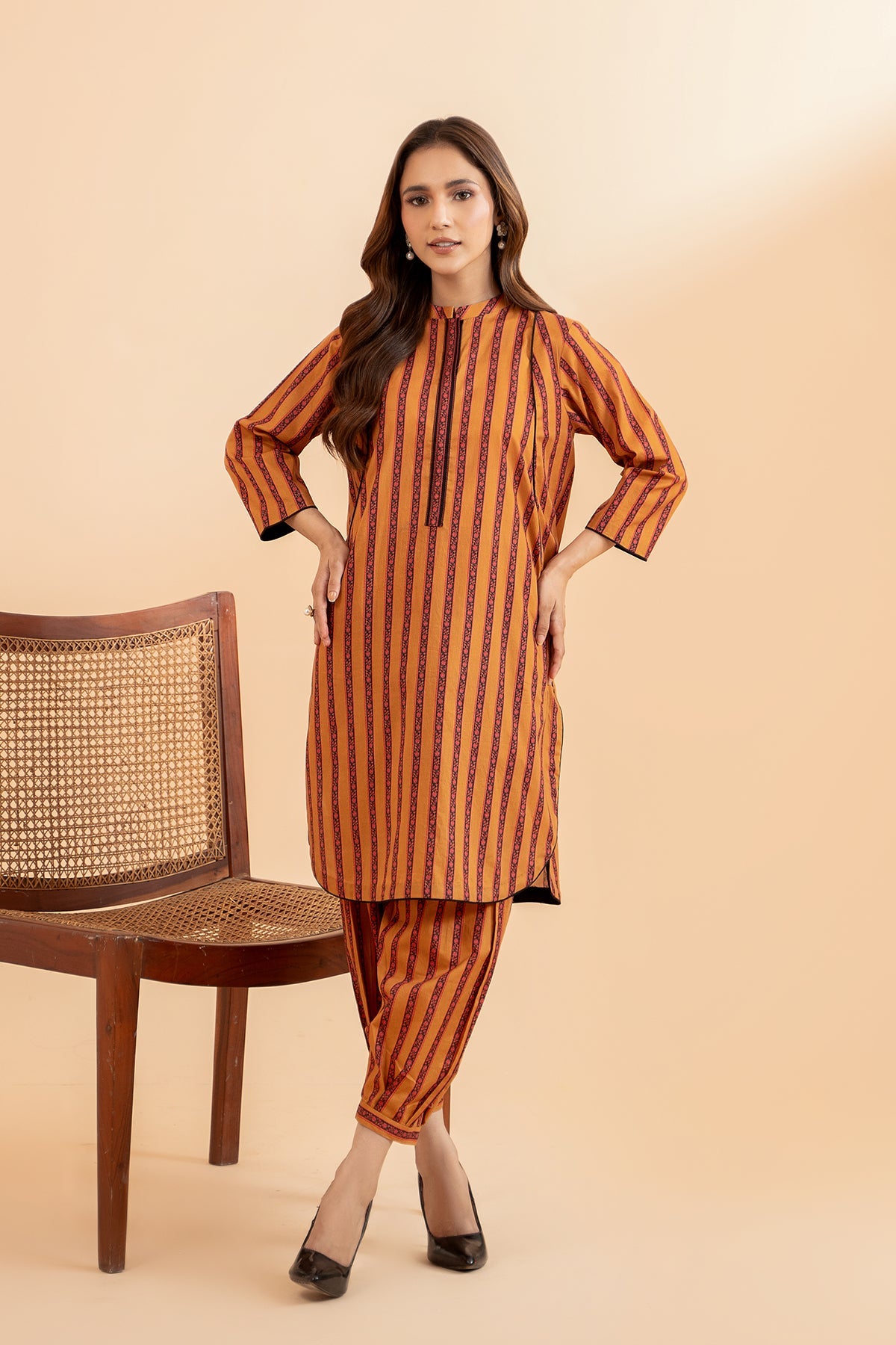 2-PC Printed Cotton Shirt with Trouser CPM-4-2S