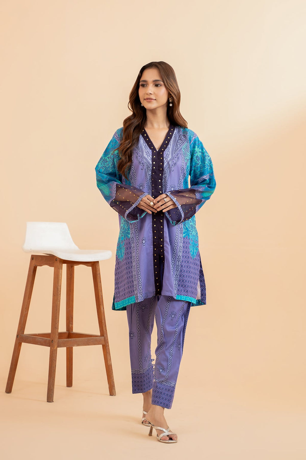 2-PC Lawn Printed Shirt with Trouser CPM-4-38S