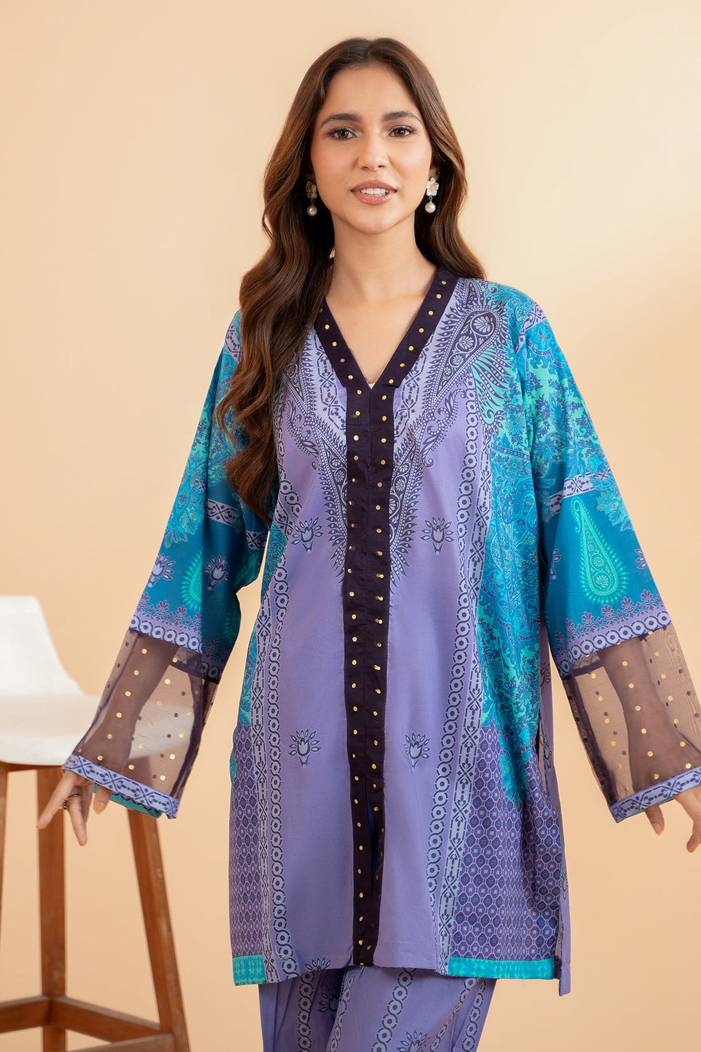 2-PC Lawn Printed Shirt with Trouser CPM-4-38S