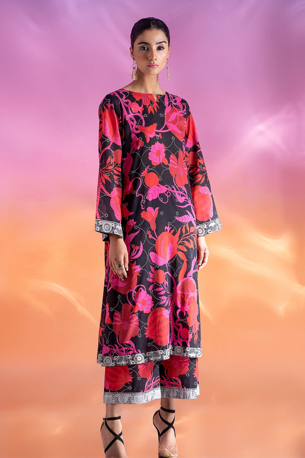 2-PC Printed Lawn Shirt with Trouser CPM-4-299