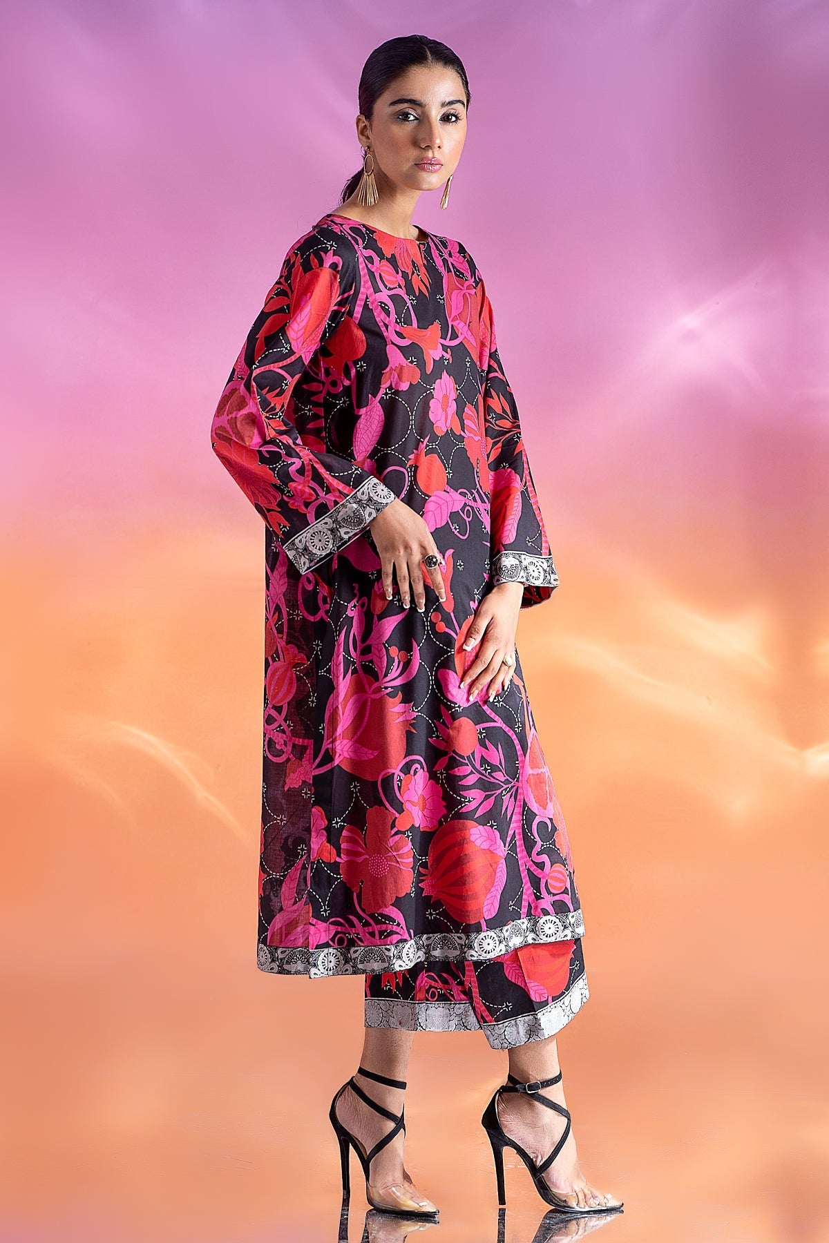 2-PC Printed Lawn Shirt with Trouser CPM-4-299