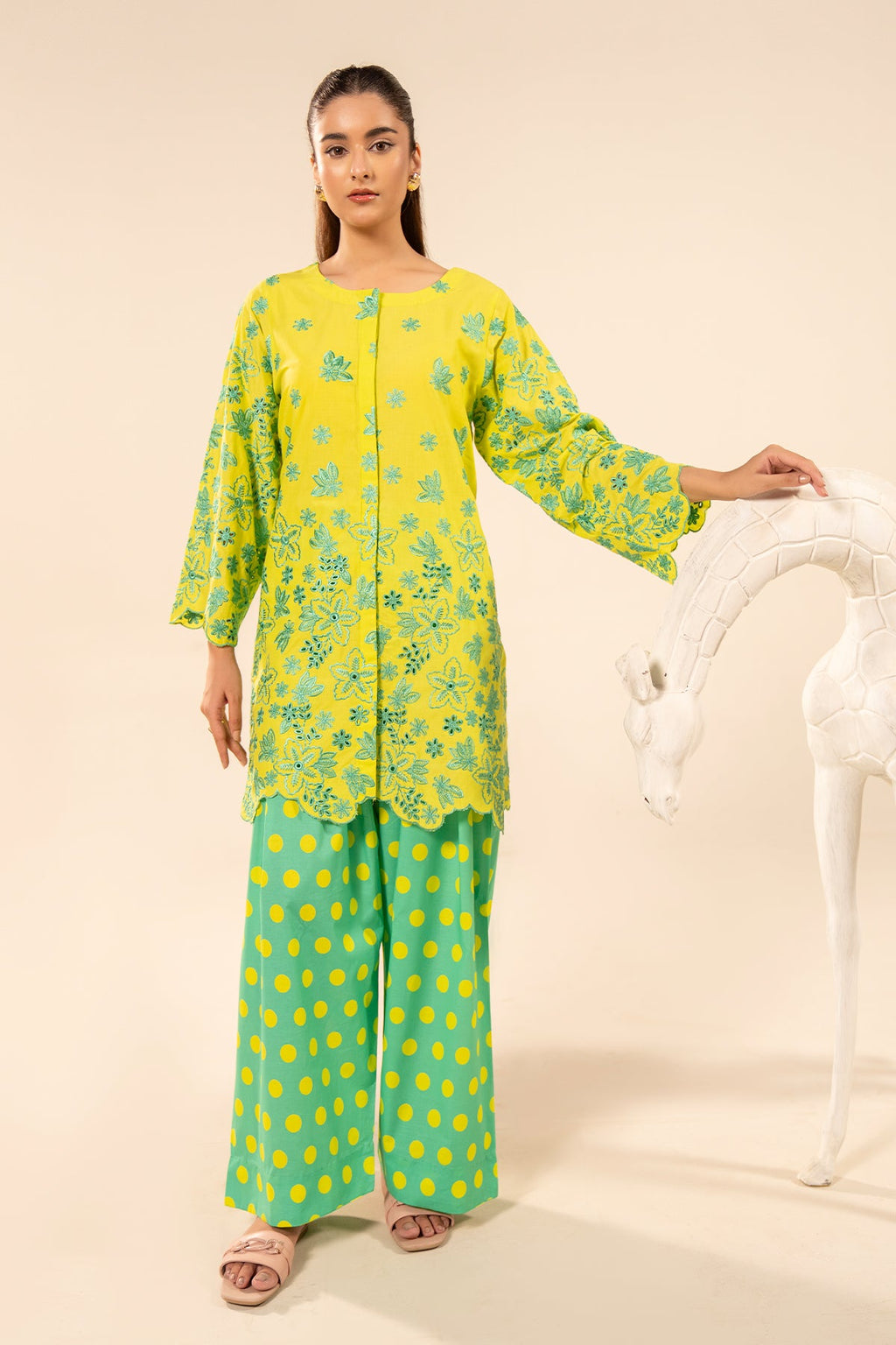 2-PC Printed Cotton Suit CNP-5-136Z
