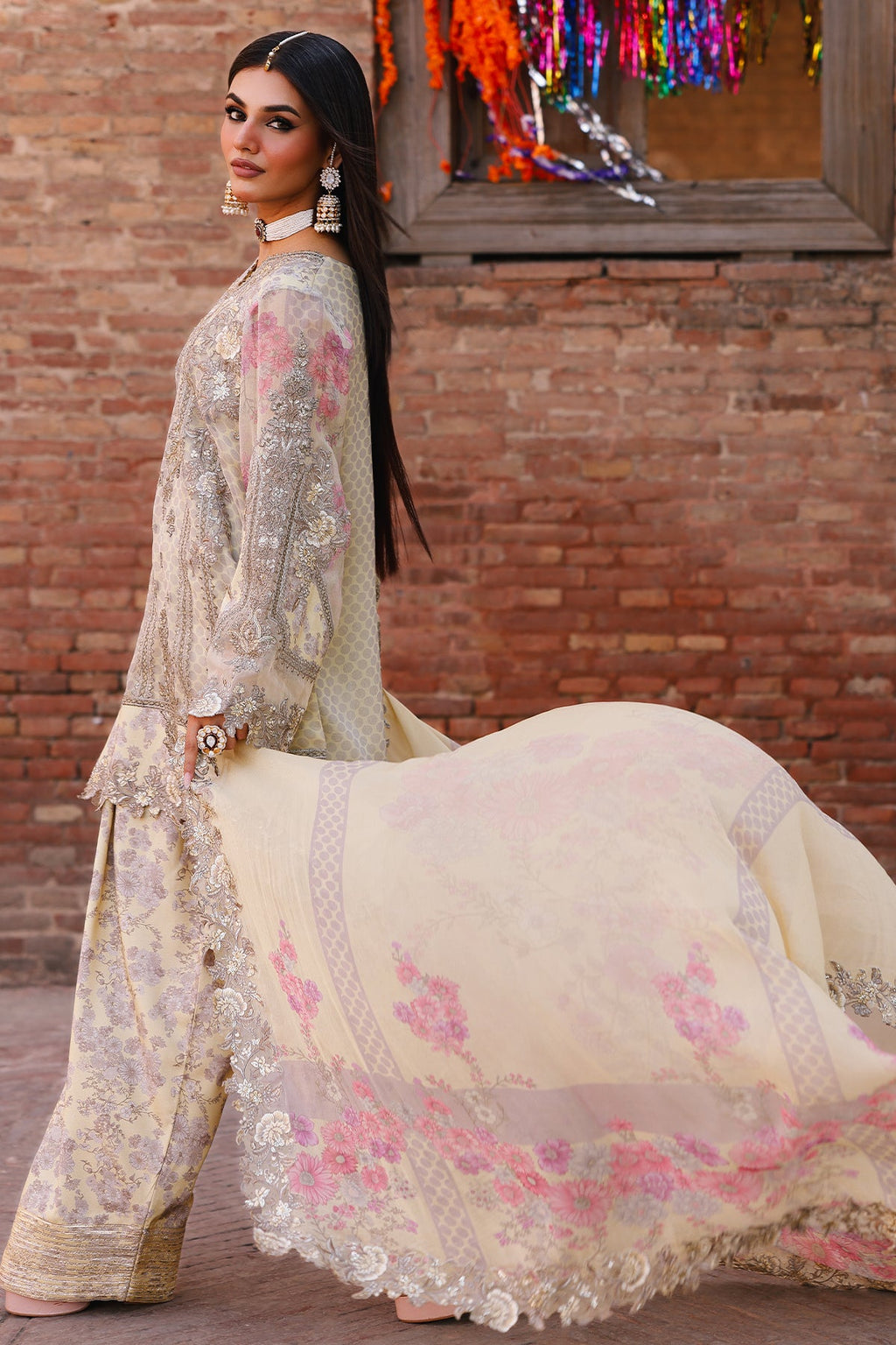 3-pc Unstitched Chiffon Collection VSL25-21