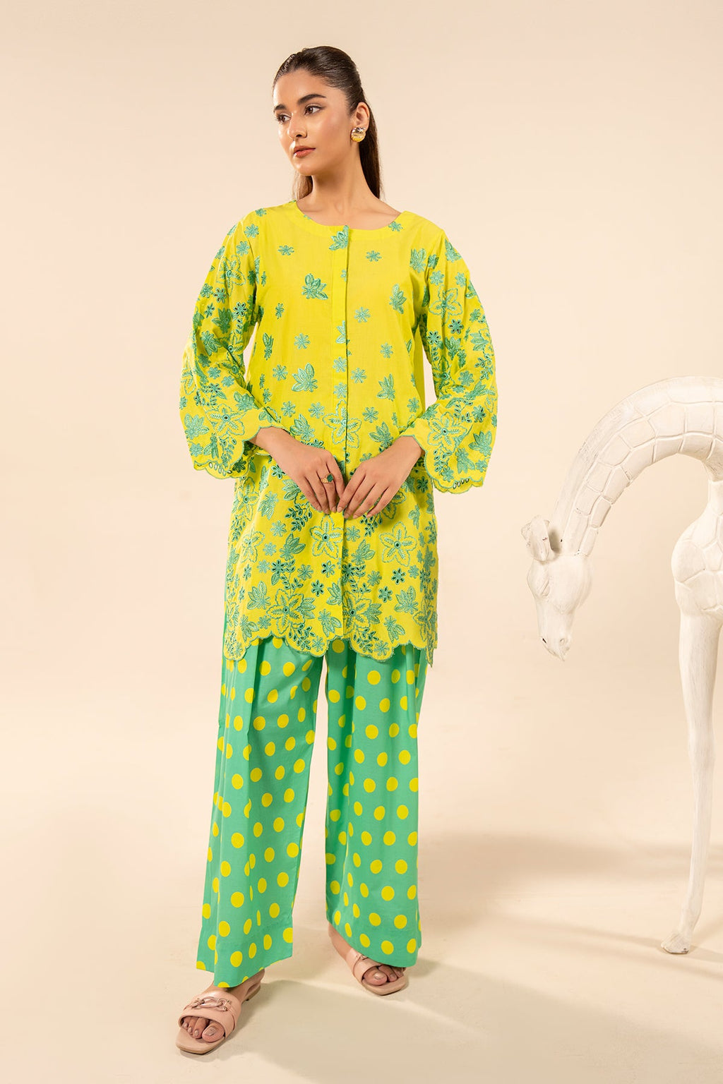 2-PC Printed Cotton Suit CNP-5-136Z