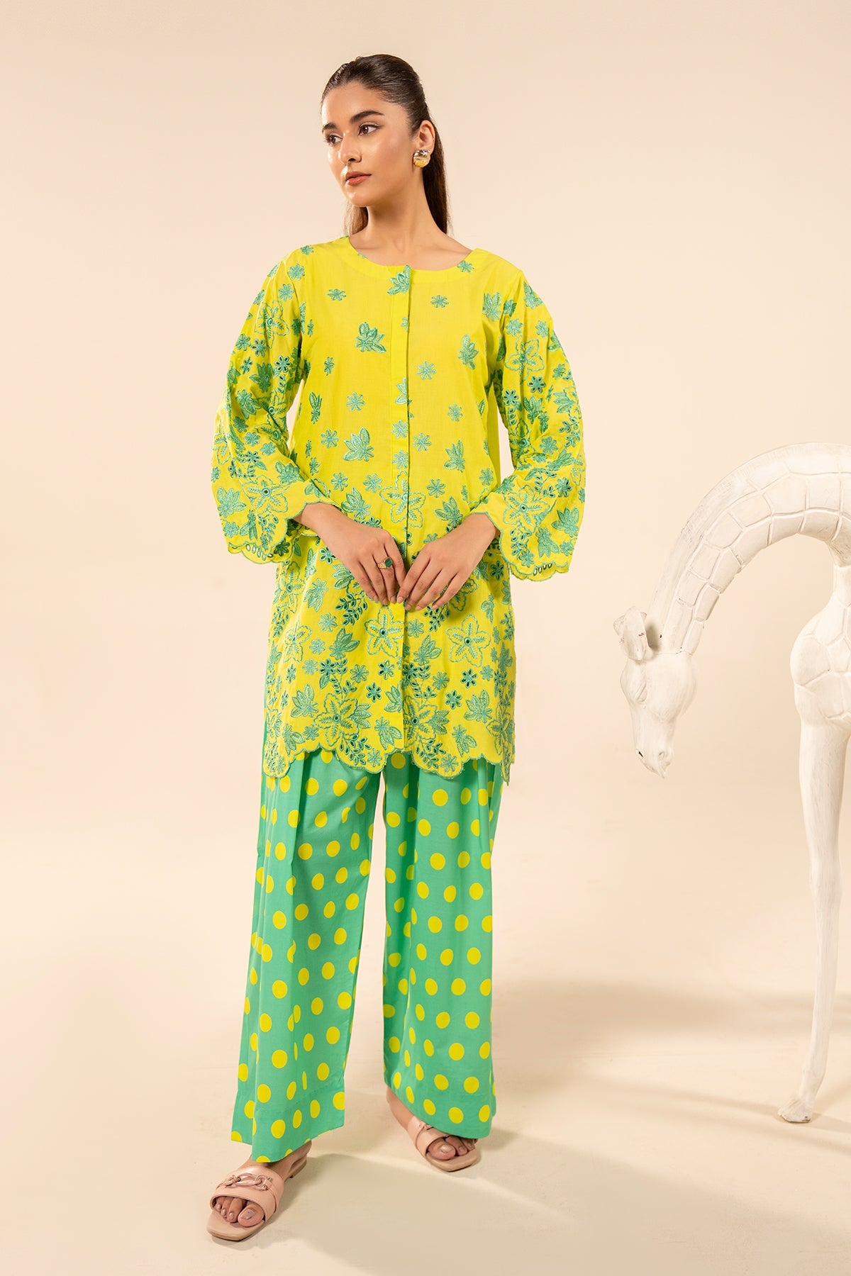 2-PC Printed Cotton Suit CNP-5-136Z