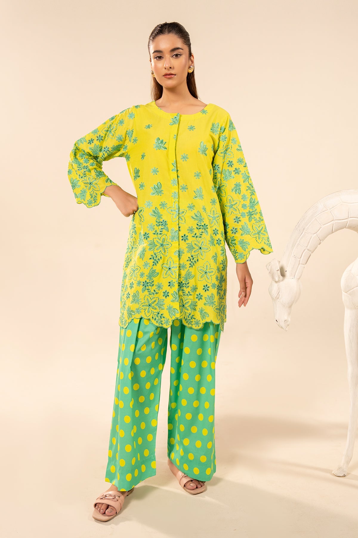 2-PC Printed Cotton Suit CNP-5-136Z
