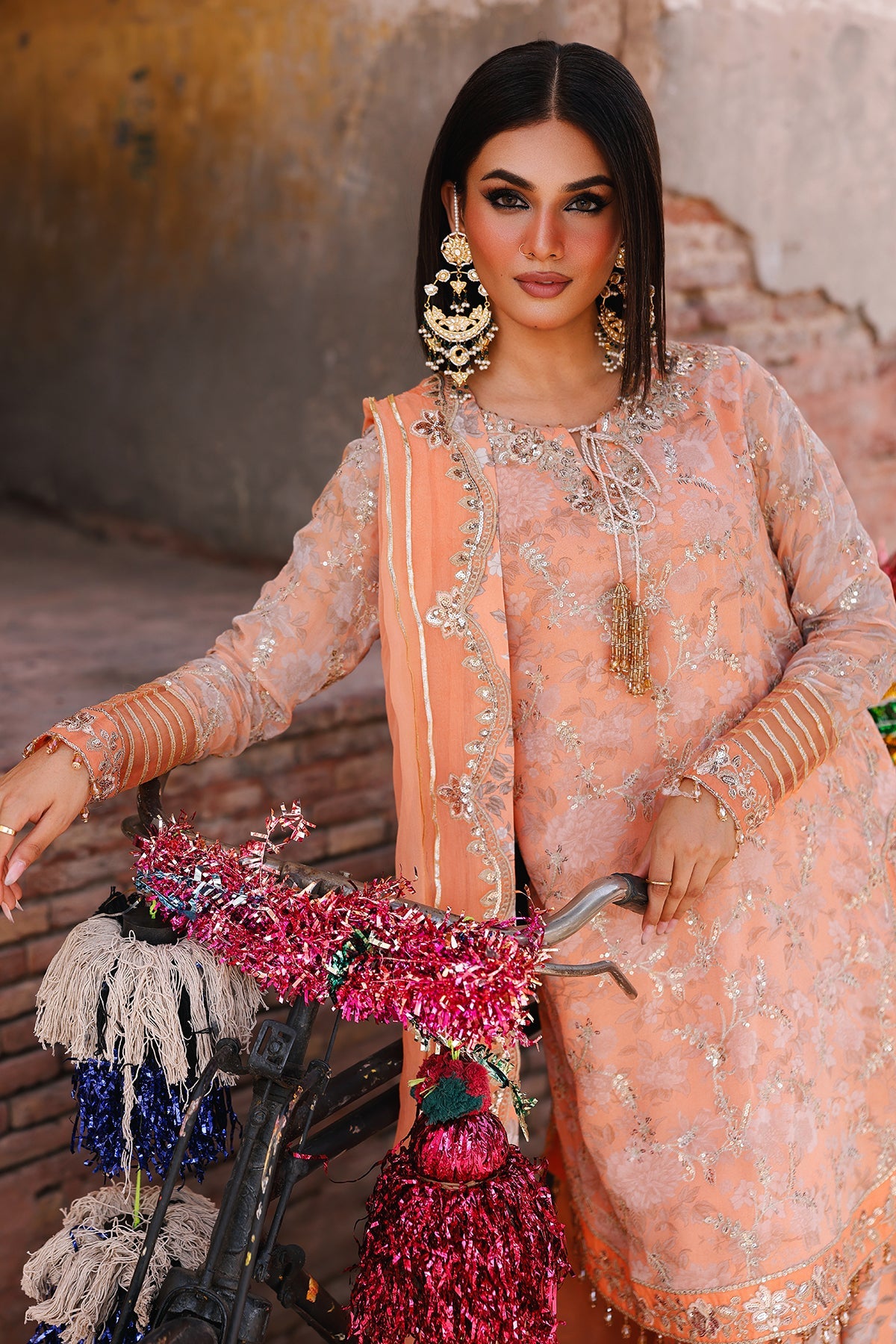 3-pc Unstitched Chiffon Collection VSL25-19