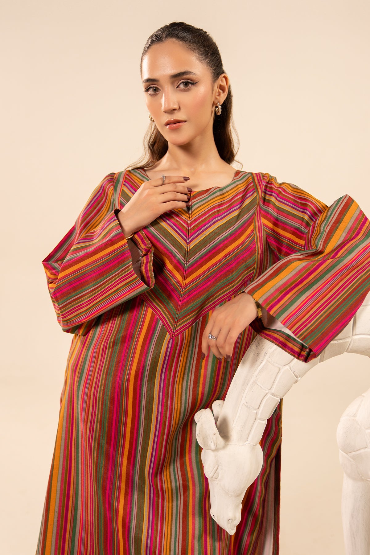 2-PC Printed Raw Silk Suit CPM-5-02S