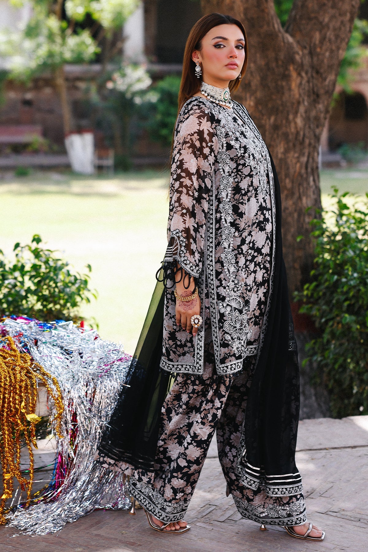 3-pc Unstitched Chiffon Collection VSL25-15