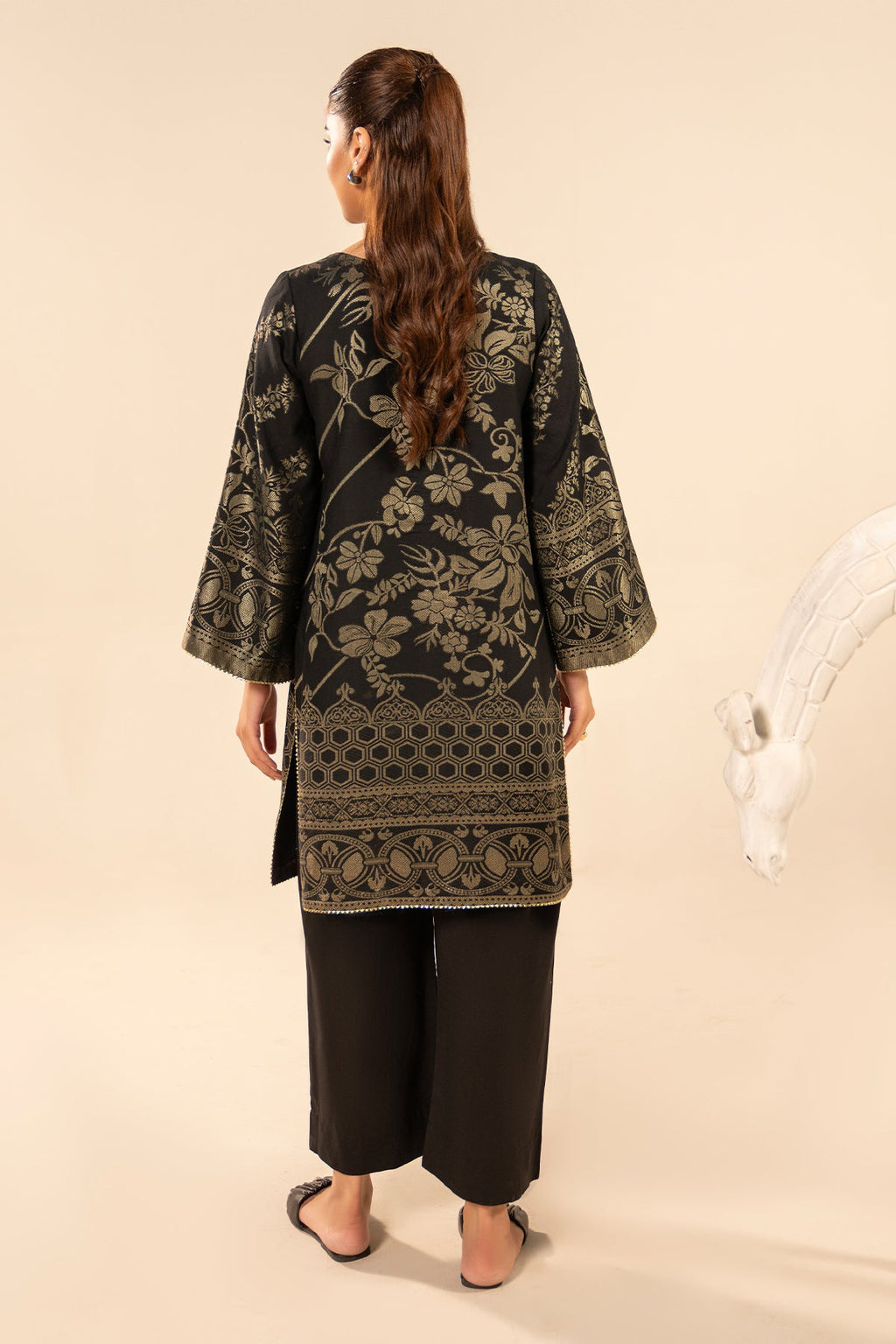 2-PC Printed staple jacquard shirt with cotton trouser  CPM-5-302S