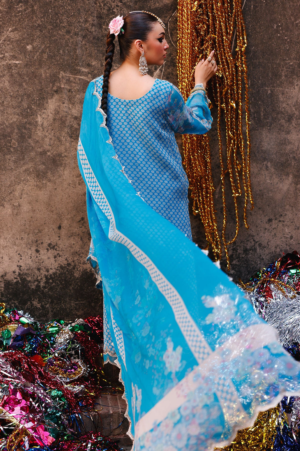 3-pc Unstitched Chiffon Collection VSL25-20