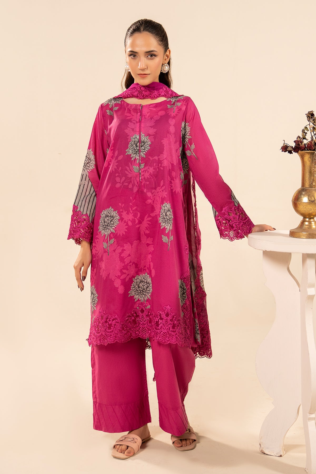 3-PC Embroidered Lawn Suit  CPM-5-056