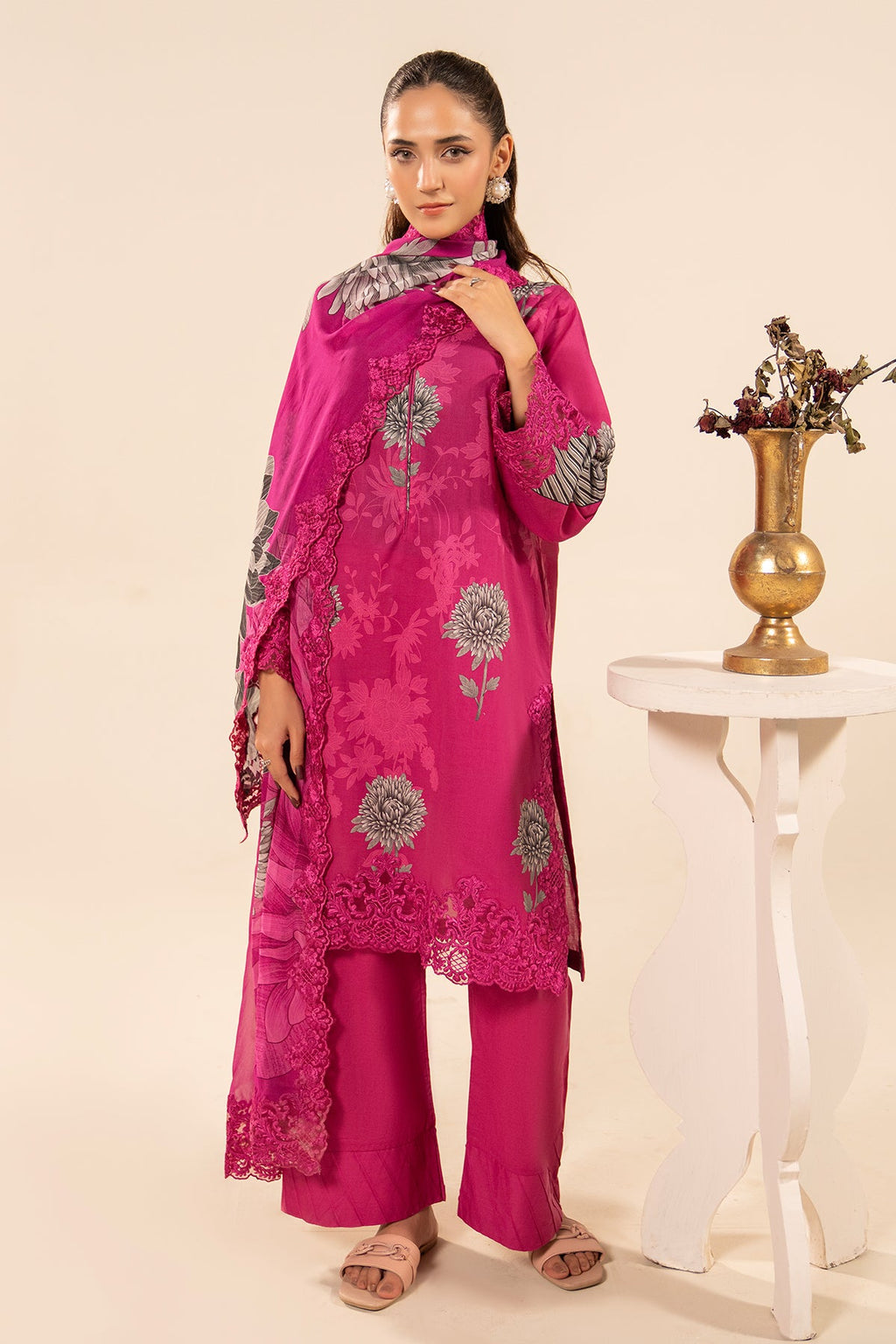 3-PC Embroidered Lawn Suit  CPM-5-056
