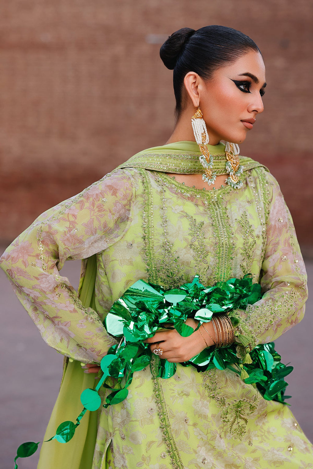 3-pc Unstitched Chiffon Collection VSL25-18