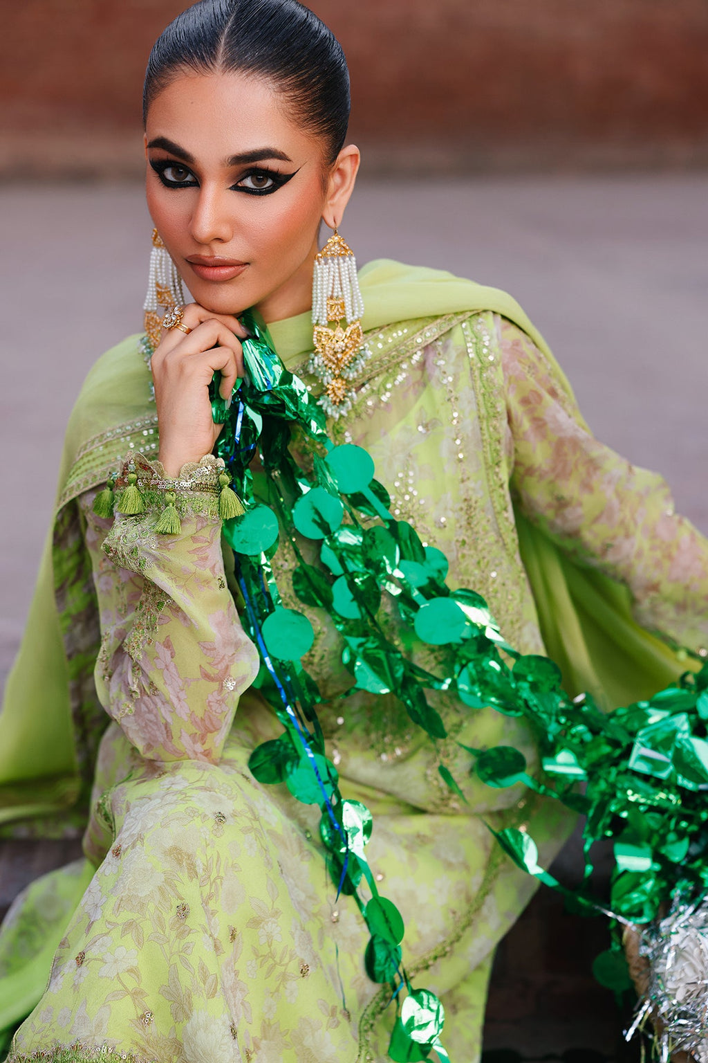 3-pc Unstitched Chiffon Collection VSL25-18