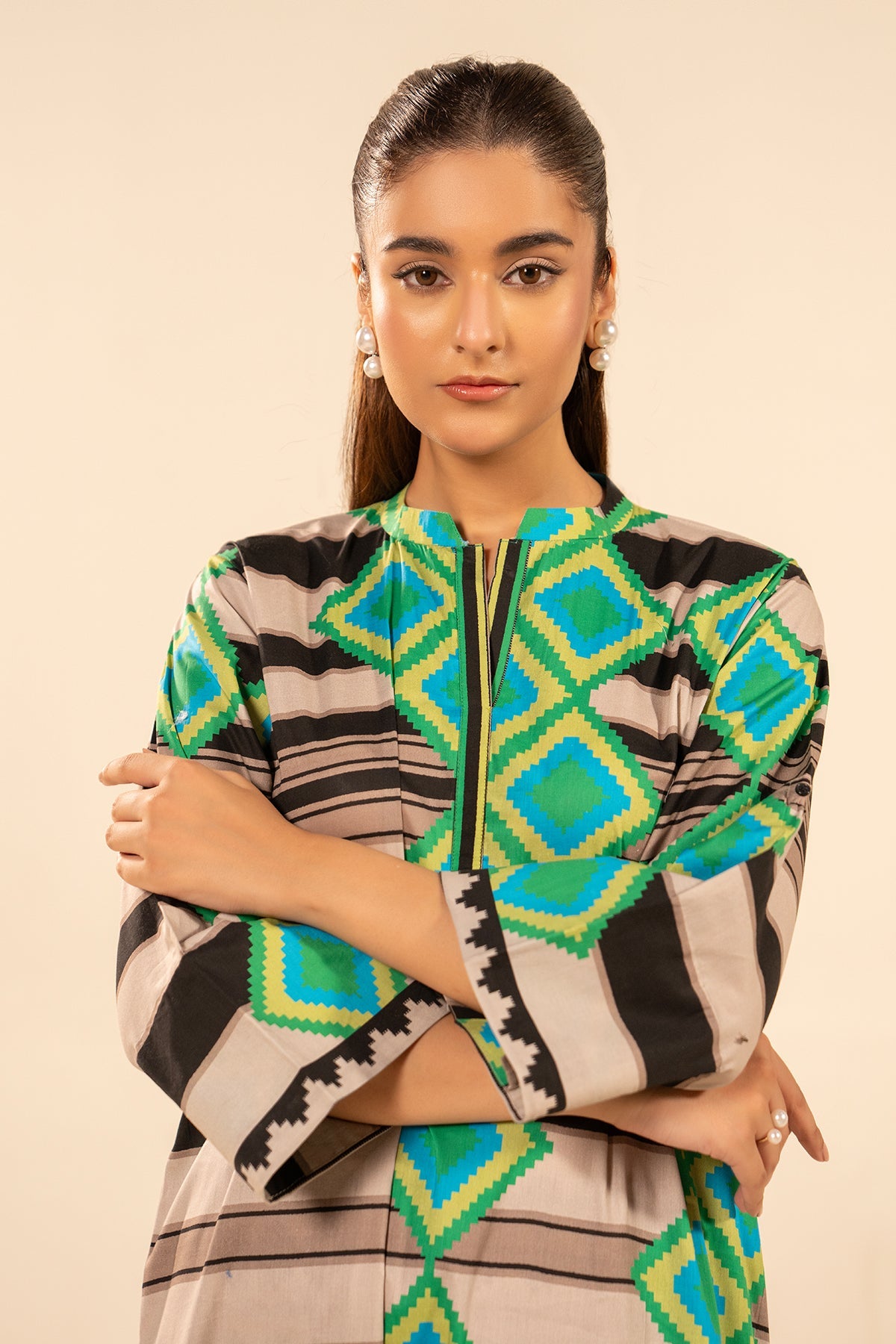 2-PC Printed Cotton Suit CPM-5-65Z