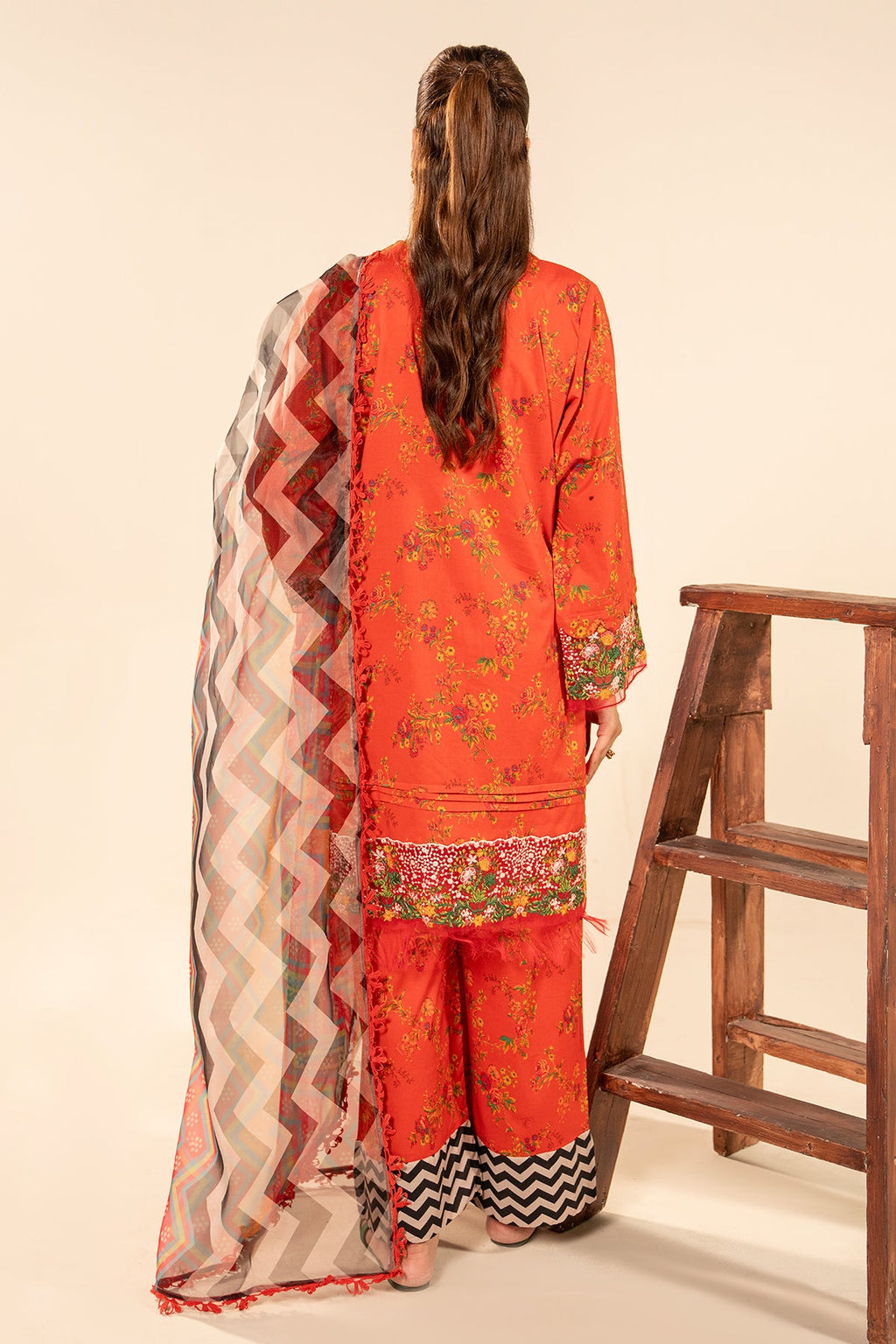 3-PC Embroidered cotton Suit  CPM-5-090Z