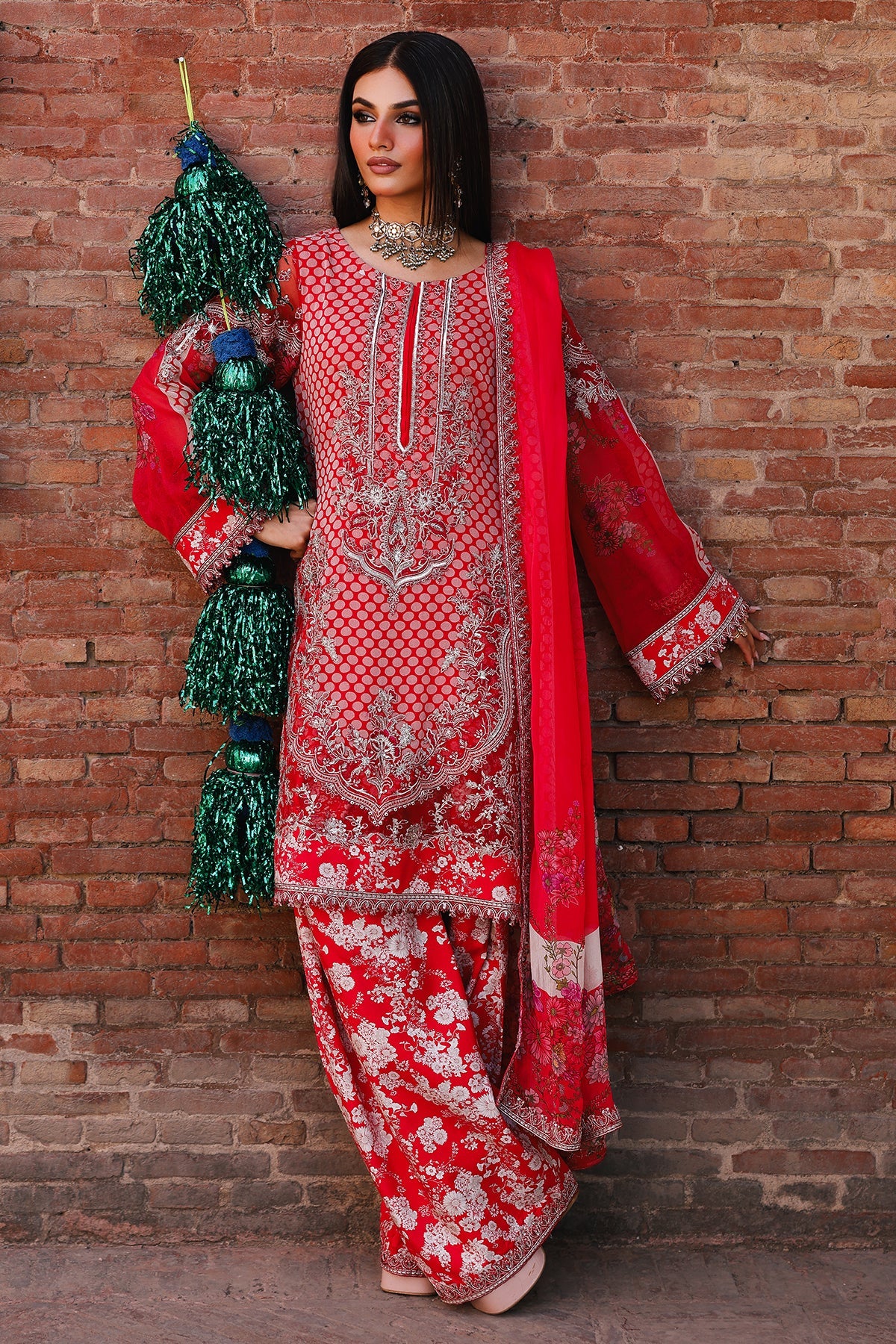 3-pc Unstitched Chiffon Collection VSL25-16