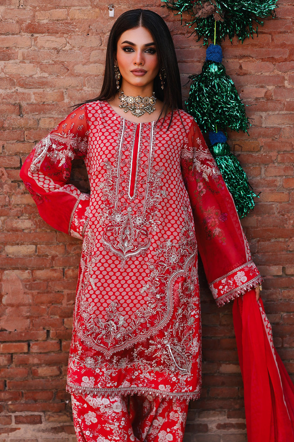 3-pc Unstitched Chiffon Collection VSL25-16