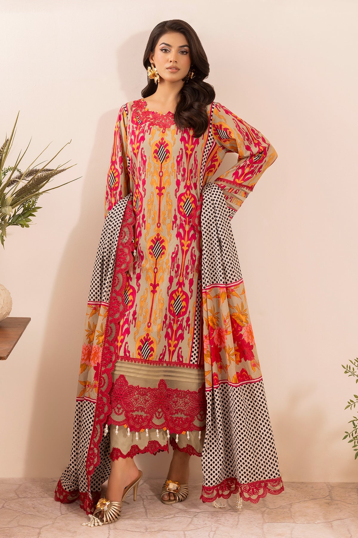 3-PC Unstitched Embroidered Lawn Collection CRN5-15