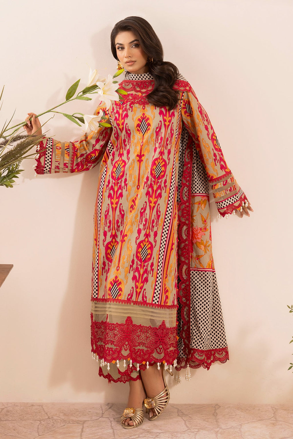 3-PC Unstitched Embroidered Lawn Collection CRN5-15