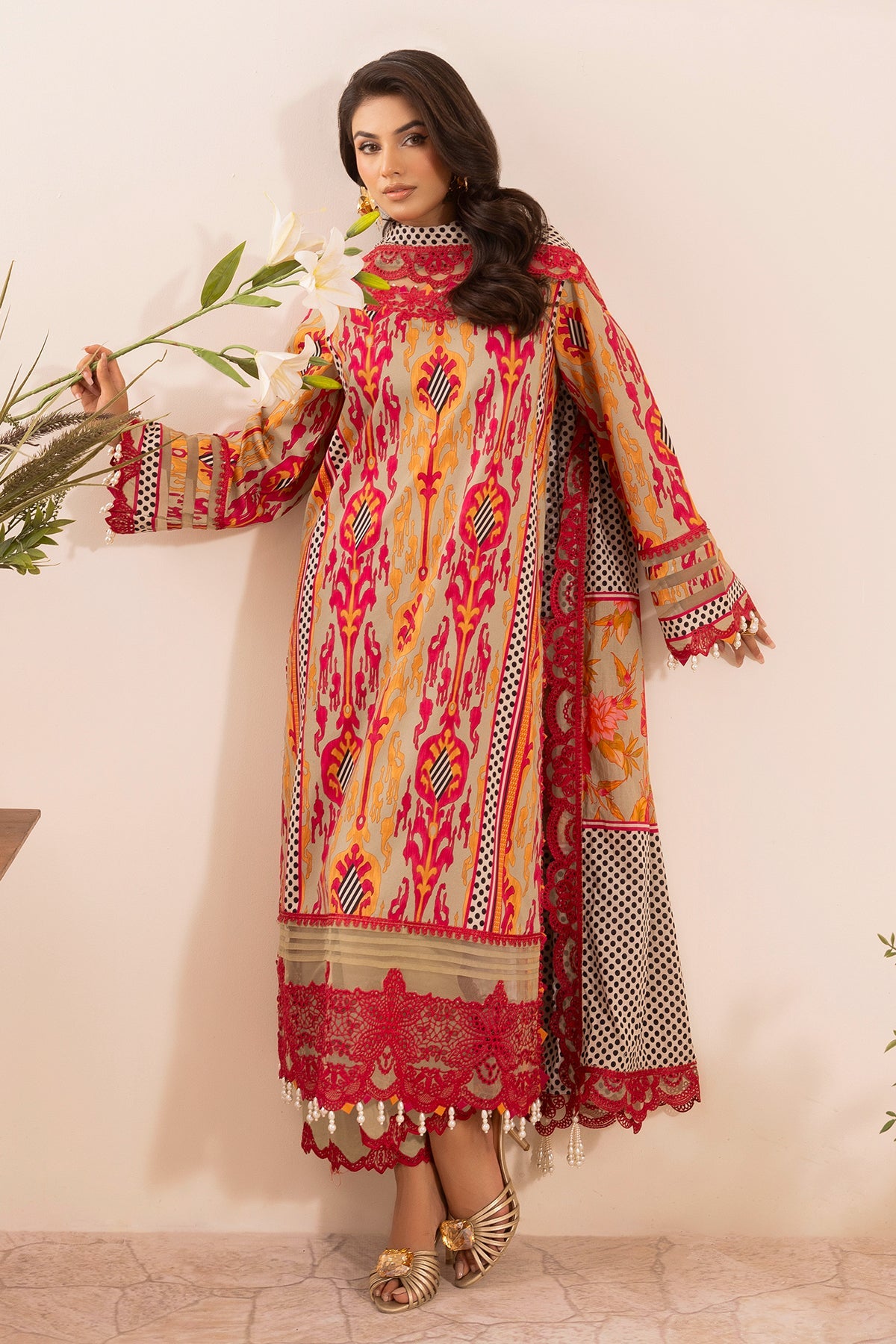 3-PC Unstitched Embroidered Lawn Collection CRN5-15