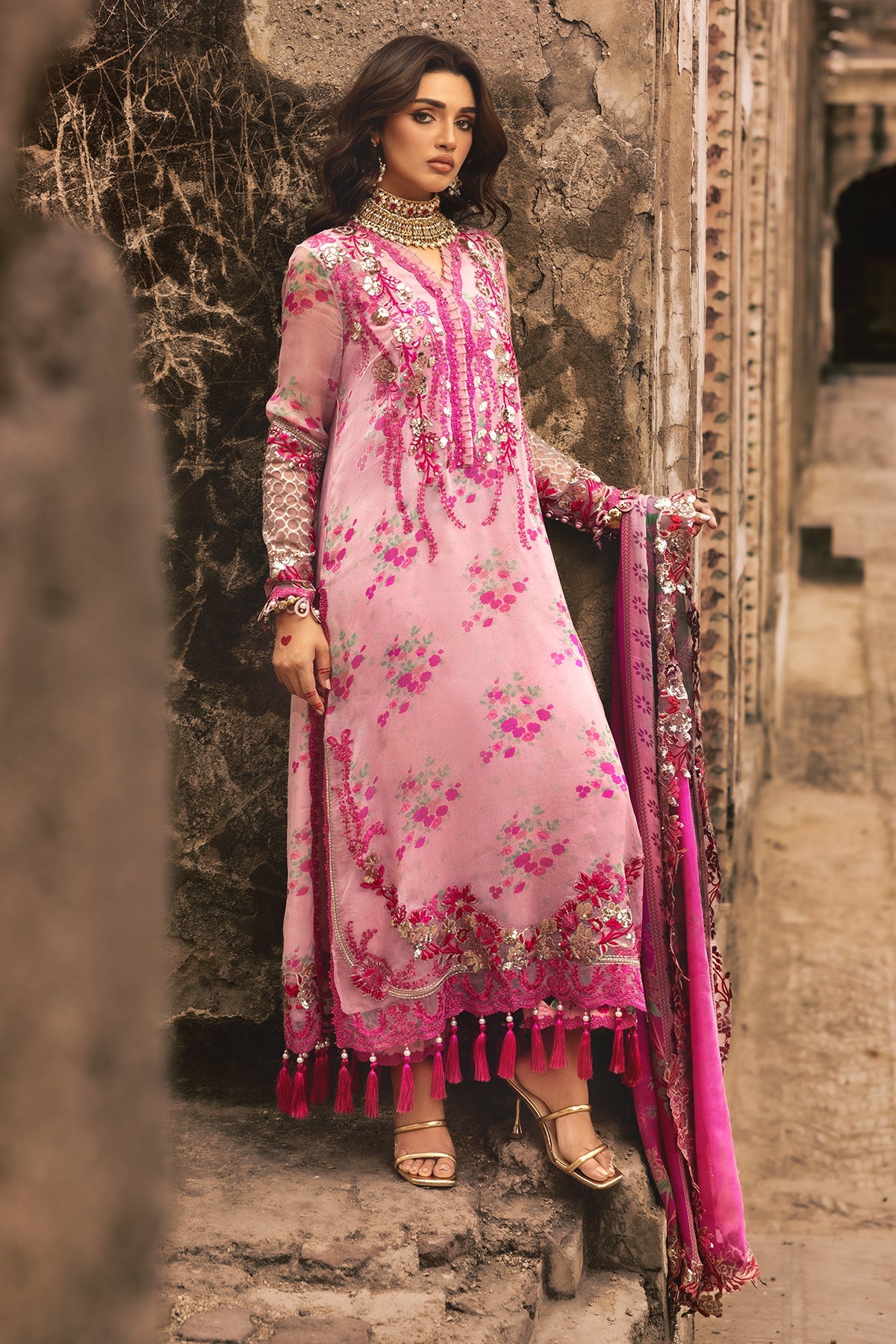 3-PC Unstitched Luxury Chiffon Collection VSL25-12