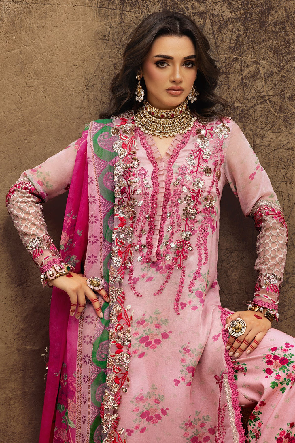 3-PC Unstitched Luxury Chiffon Collection VSL25-12