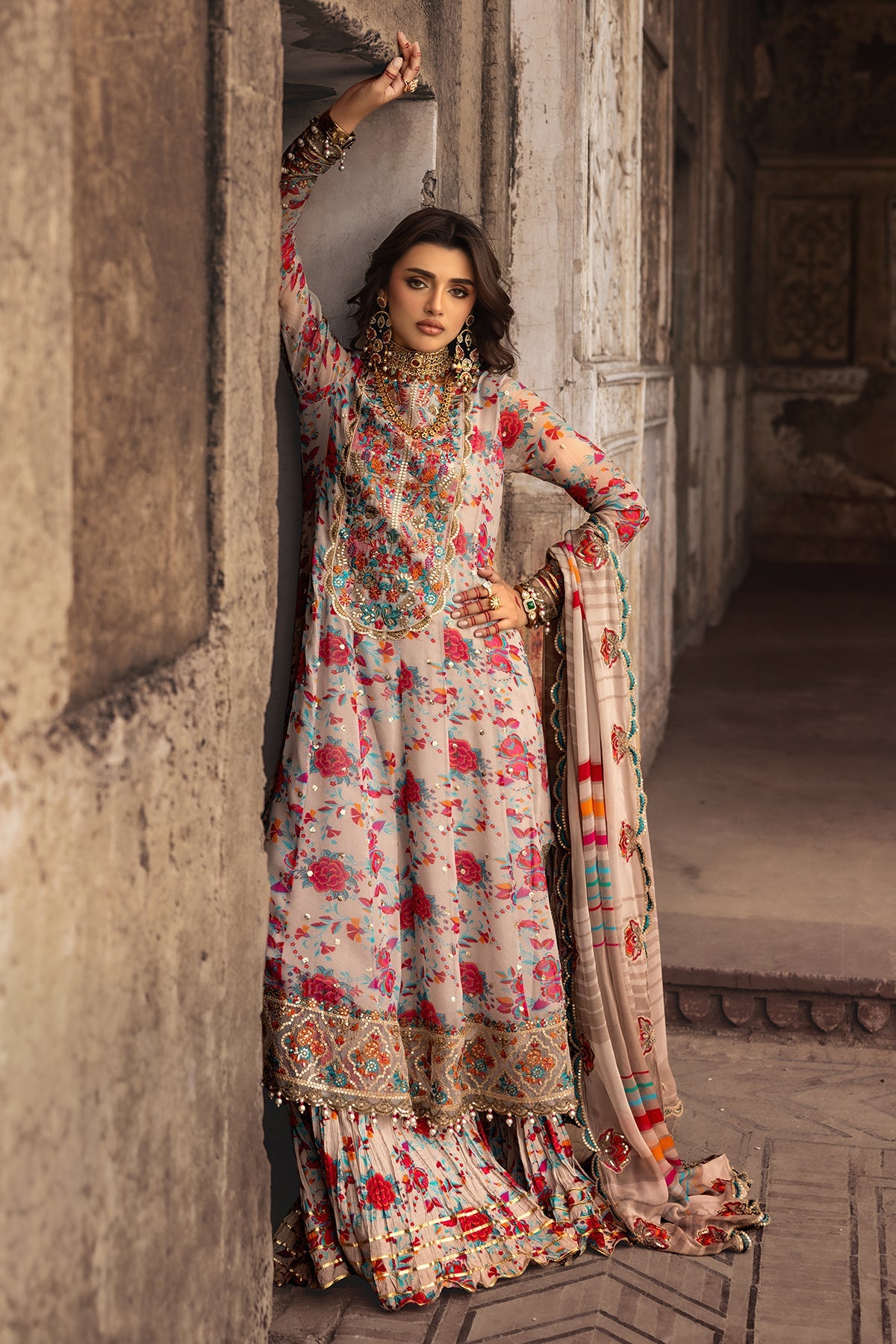 3-PC Unstitched Luxury Chiffon Collection VSL25-08
