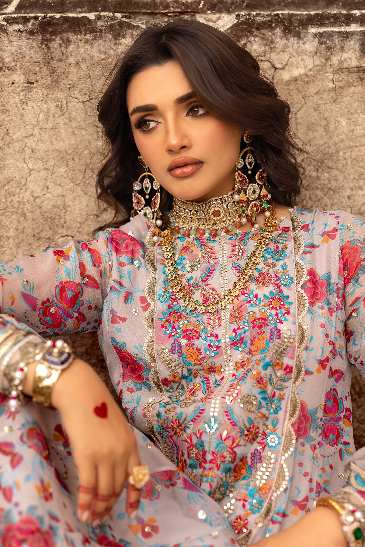 3-PC Unstitched Luxury Chiffon Collection VSL25-08