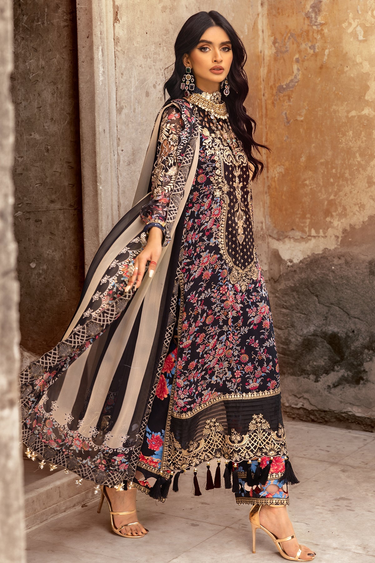 3-PC Unstitched Luxury Chiffon Collection VSL25-09