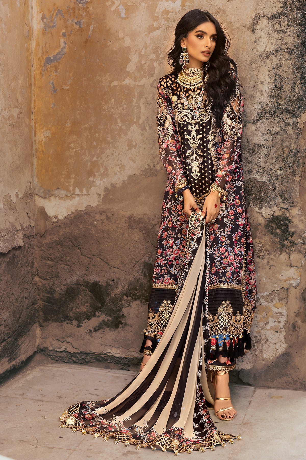 3-PC Unstitched Luxury Chiffon Collection VSL25-09