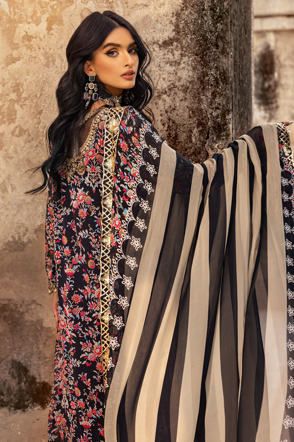 3-PC Unstitched Luxury Chiffon Collection VSL25-09