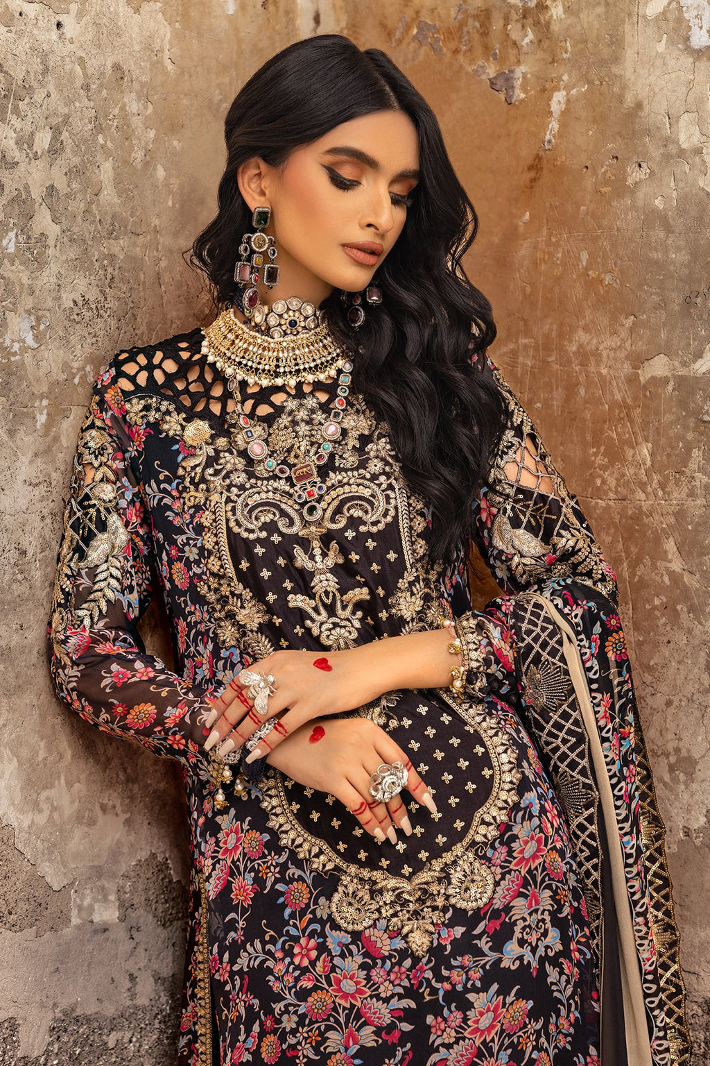 3-PC Unstitched Luxury Chiffon Collection VSL25-09