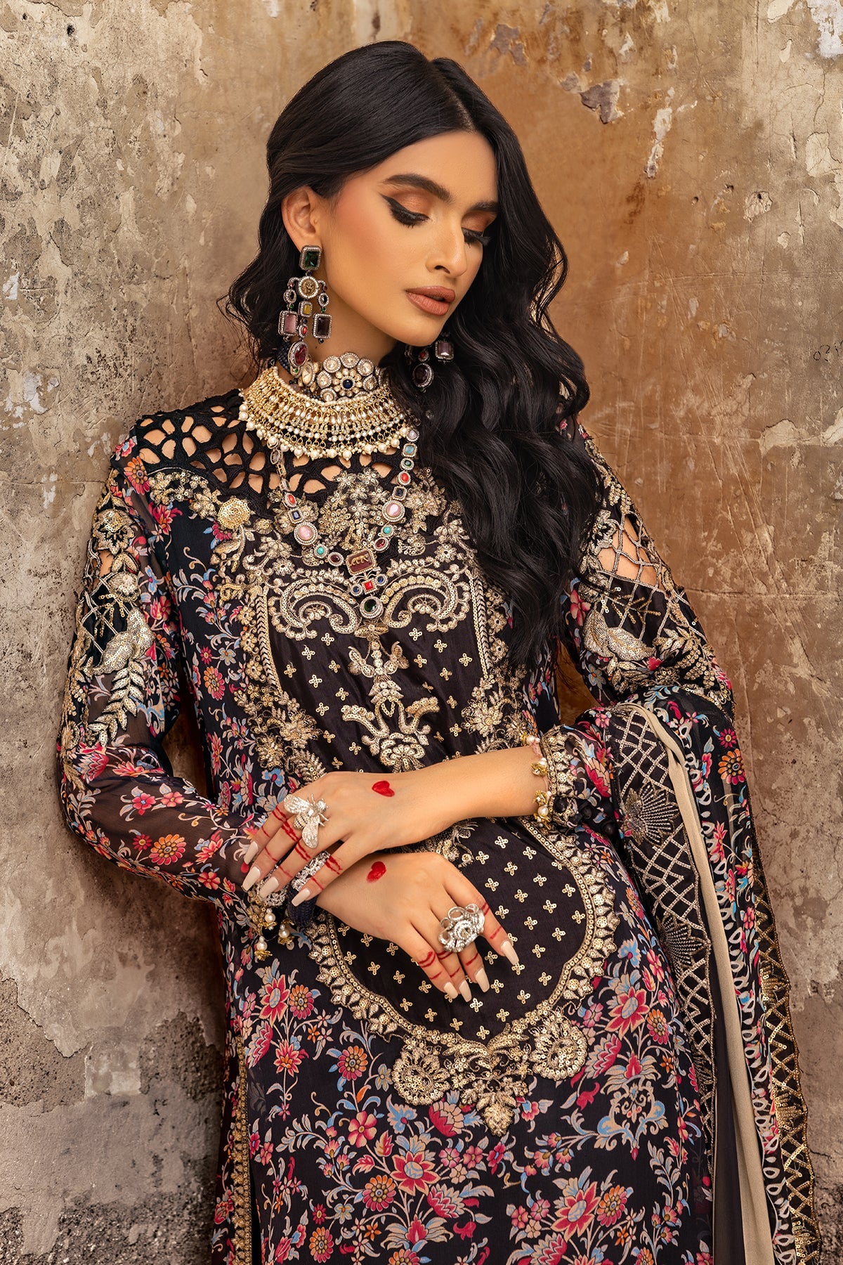 3-PC Unstitched Luxury Chiffon Collection VSL25-09