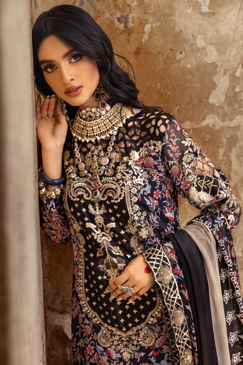 3-PC Unstitched Luxury Chiffon Collection VSL25-09