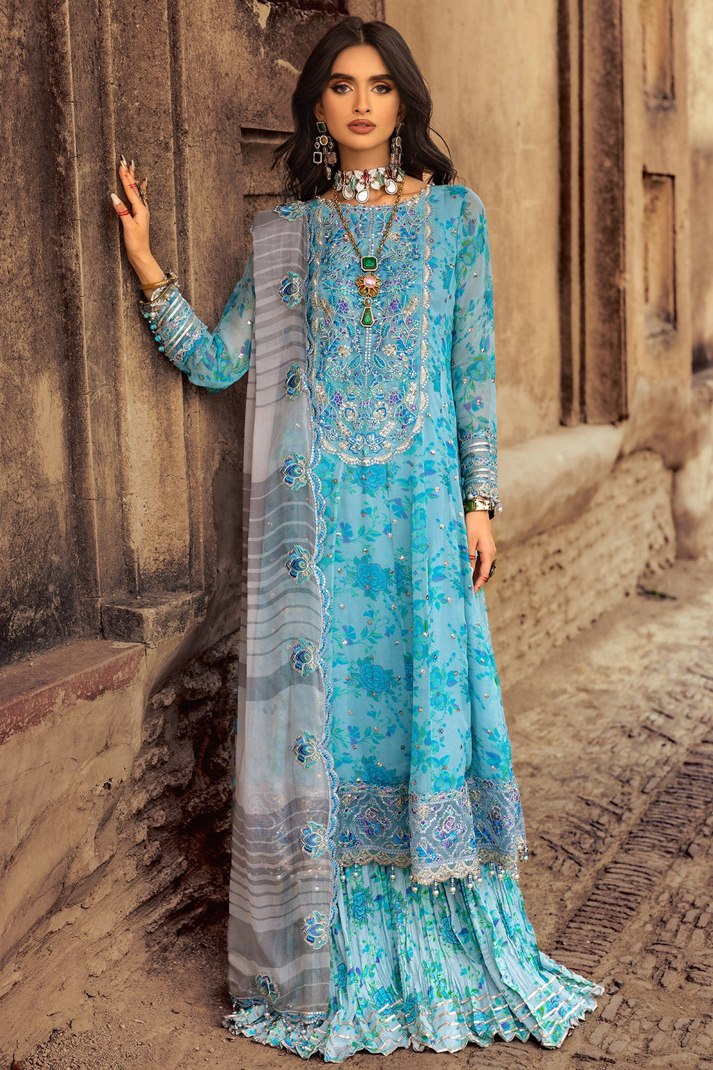 3-PC Unstitched Luxury Chiffon Collection VSL25-10