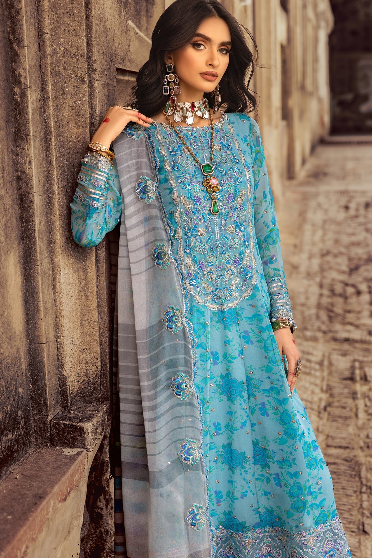 3-PC Unstitched Luxury Chiffon Collection VSL25-10