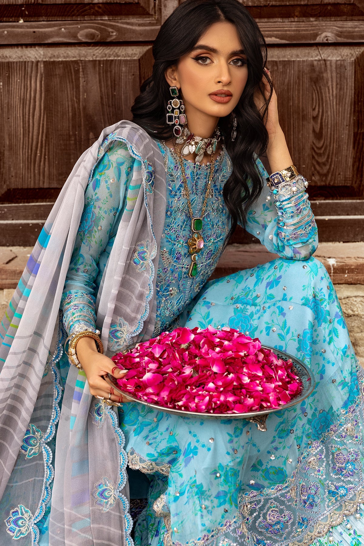 3-PC Unstitched Luxury Chiffon Collection VSL25-10