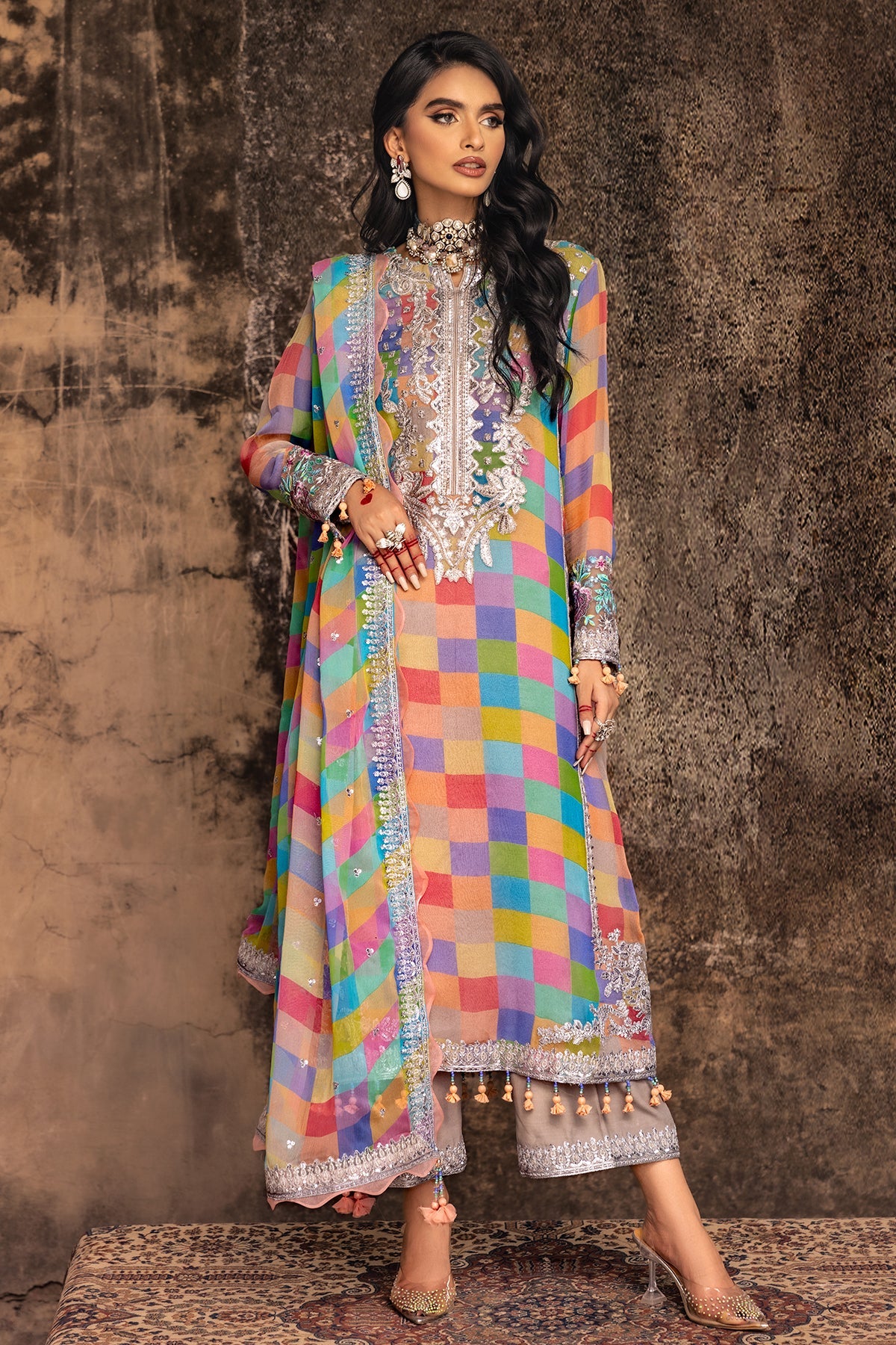 3-PC Unstitched Luxury Chiffon Collection VSL25-14