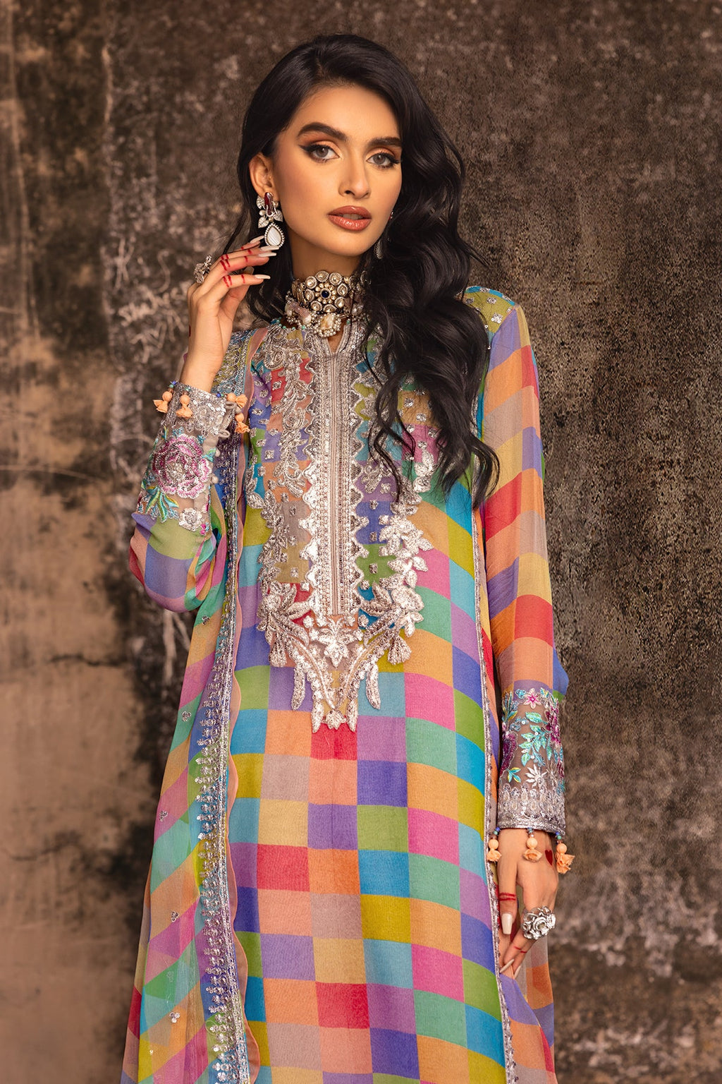 3-PC Unstitched Luxury Chiffon Collection VSL25-14
