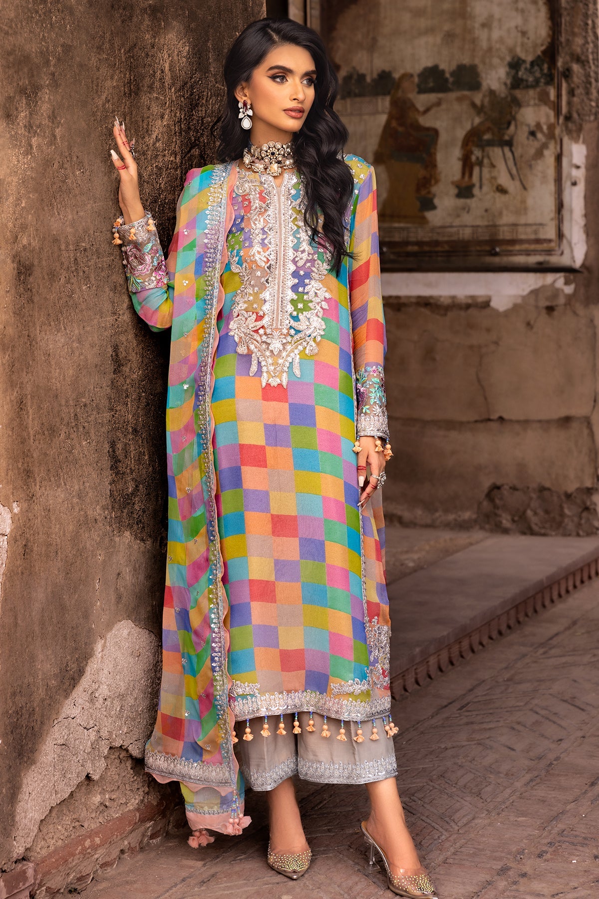 3-PC Unstitched Luxury Chiffon Collection VSL25-14