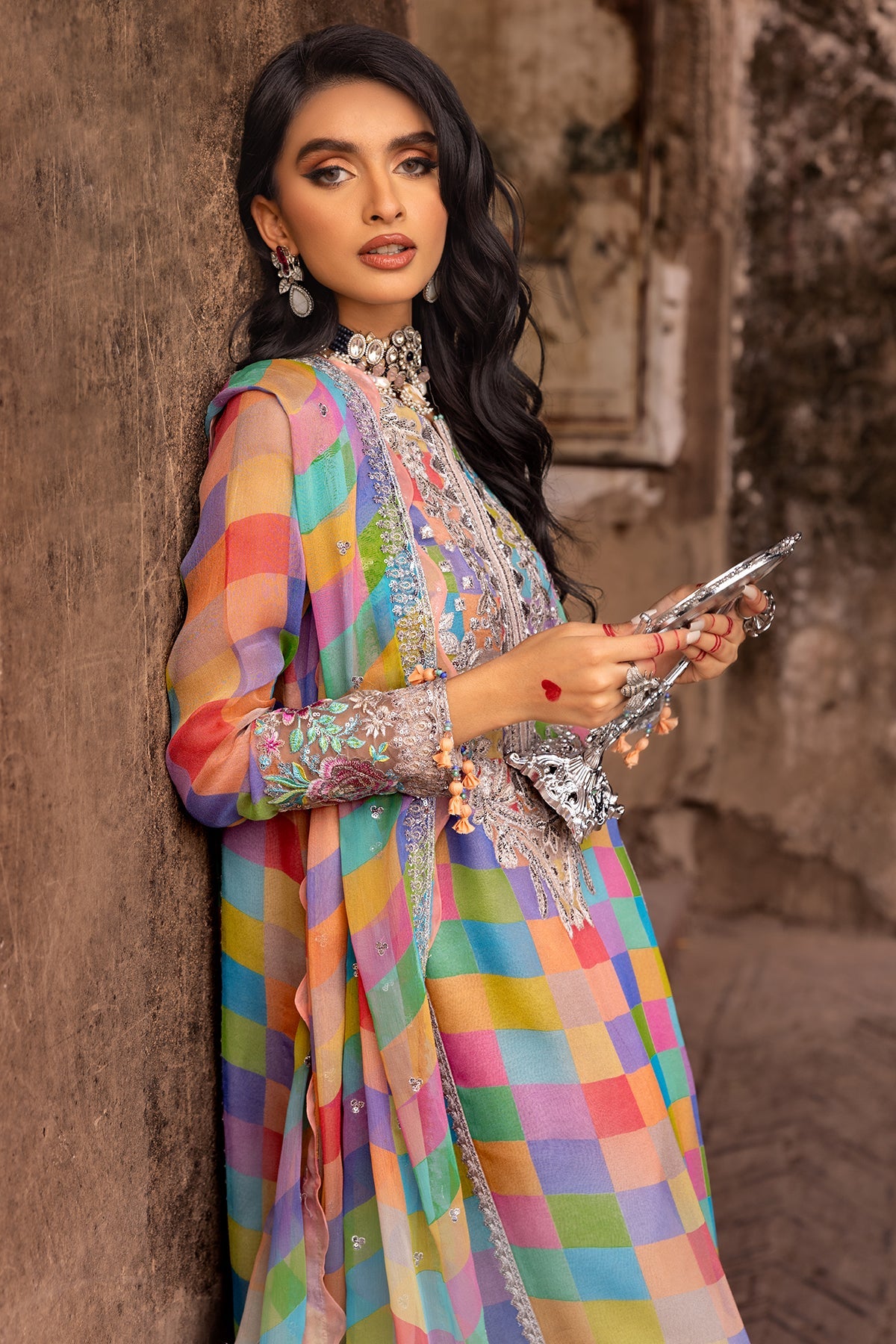 3-PC Unstitched Luxury Chiffon Collection VSL25-14