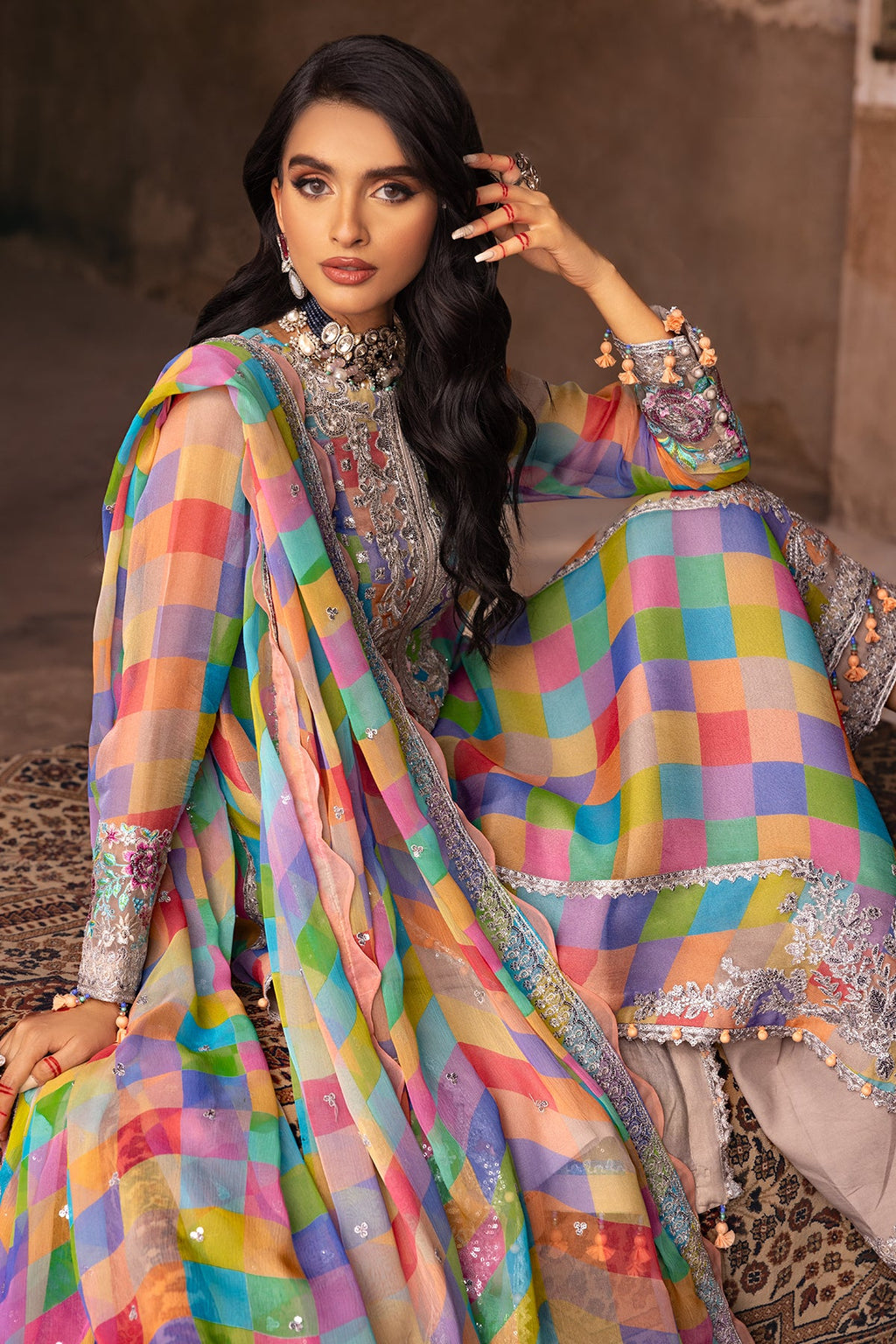 3-PC Unstitched Luxury Chiffon Collection VSL25-14
